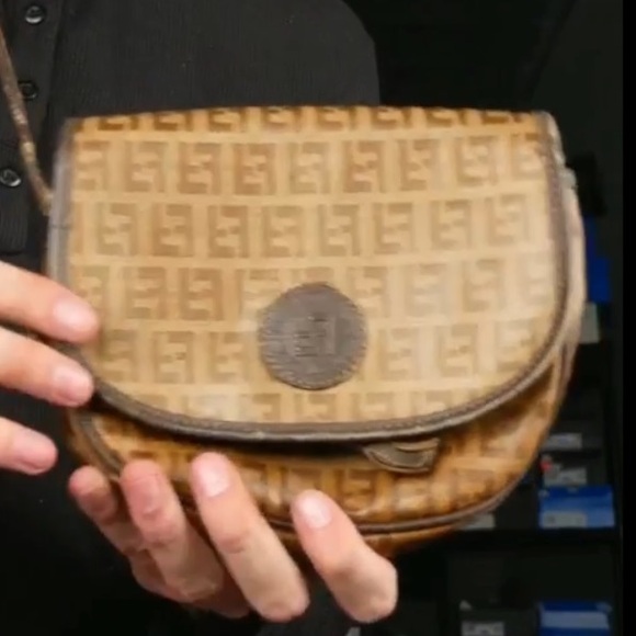 Fendi Handbags - ⭐️ Fendi Zucca FF logo leather Vintage Crossbody bag